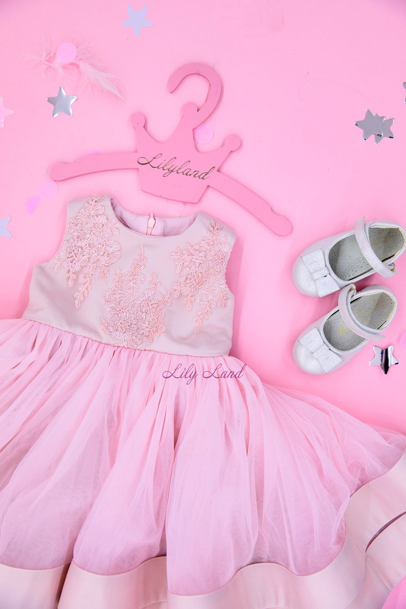 Pink Toddler Special Occasion Dress First Birthday Dress Etsy