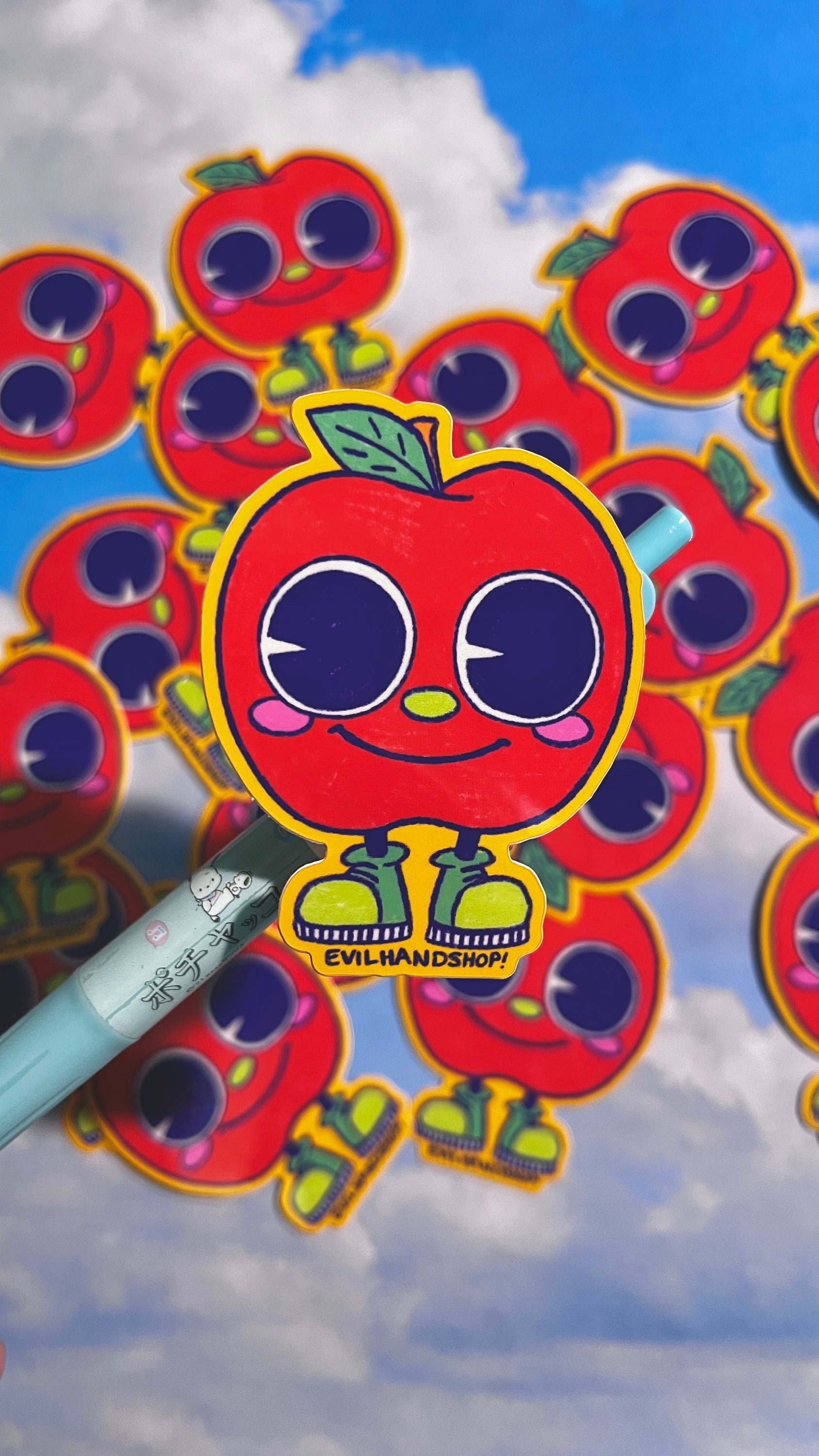 Apple Guy Vinyl Sticker - Etsy