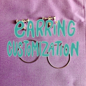 EARRING MAATWERK voor hoepels of clip-ons