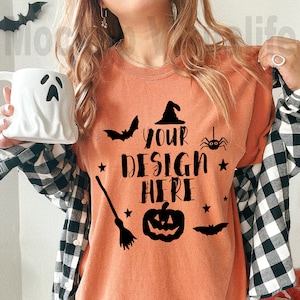 Comfort Colors C1717 Yam mockup , Model Mockup, Halloween Mockup, Yam Shirt Mockup, Oversized Mockup, Fall Mockup