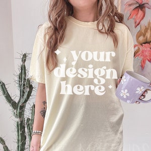 Comfort Colors C1717 | Banana Shirt Mockup | Comfort Color Banana Shirt | Model Mockup| Comfort Color mockup| Easter mockup