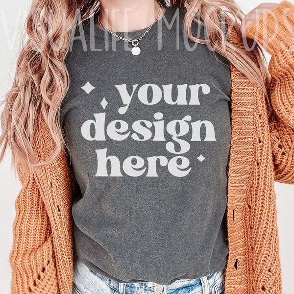 Comfort Colors C1717 | Pepper Shirt Mockup | Comfort Color Pepper Shirt | Model Mockup| Halloween mockup