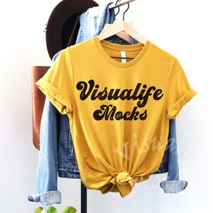 bella canvas 3001 Heather Mustard Mockup Bella Canvas 3001 Mockup Summer Mockup 3001 Mockup Hanging Shirt Mockup