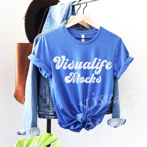 bella canvas 3001 Heather True Royal Mockup Bella Canvas 3001 Mockup Summer Mockup 3001 Mockup Hanging Shirt Mockup