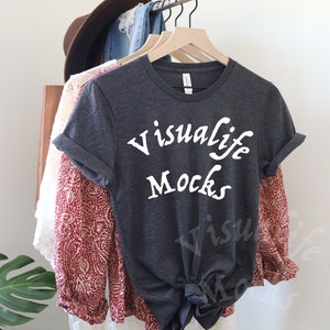 bella canvas 3001 Mockup Bella Canvas 3001 Mockup Summer Mockup 3001 Dark Grey heather Mockup Hanging Shirt Mockup
