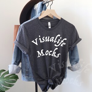 bella canvas 3001 Mockup Bella Canvas 3001 Mockup Summer Mockup 3001 Dark Grey heather Mockup Hanging Shirt Mockup