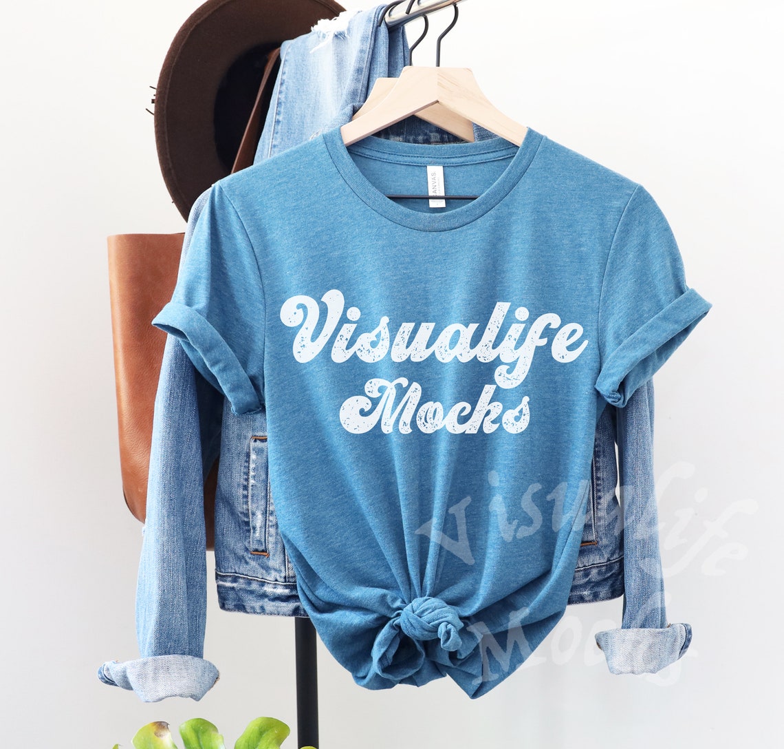 Bella canvas 3001 heather deep teal Mockup Bella Canvas 3001 | Etsy