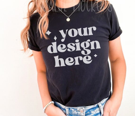 Comfort Colors C1717 | Black Shirt Mockup | Comfort Color black Shirt | Model Mockup