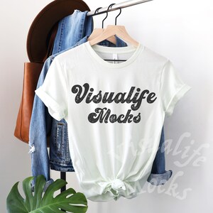 Bella Canvas 3001 Citron Mockup Bella Canvas 3001 Mockup Summer Mockup 3001 Mockup Hanging Shirt Mockup