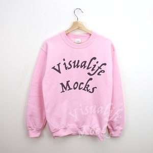 Gildan 18000 Rosa Mockup Flat Lay Mockup Gildan Sweatshirt Mockup Sweatshirt Mockup gildan 18000 mokup