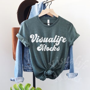 bella canvas 3001 Heather Forest Mockup Bella Canvas 3001 Mockup Summer Mockup 3001 Mockup Hanging Shirt Mockup