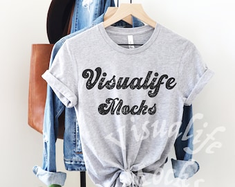 bella canvas 3001 Atletische Heather Mockup Bella Canvas 3001 Mockup Zomer Mockup 3001 Atletische heather Mockup Opknoping Shirt Mockup