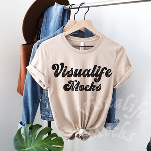 bella canvas 3001 Mockup Bella Canvas 3001 Mockup Summer Mockup 3001 Tan Mockup Hanging Shirt Mockup