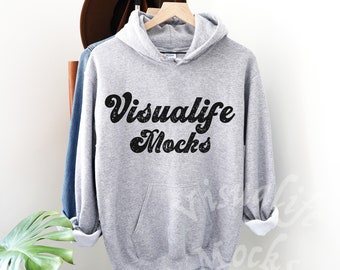 Gildan 18500 Sport Grey Mockup | Gildan 18500 Mockup | Gildan Hoodie Mockup  | Hoodie Mockup | Sport Grey Hoodie Mockup