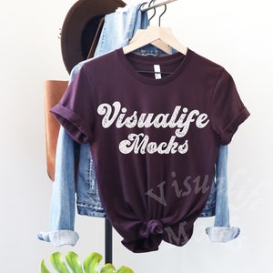 bella canvas 3001 Oxblood Black Mockup Bella Canvas 3001 Mockup Summer Mockup 3001 Mockup Hanging Shirt Mockup
