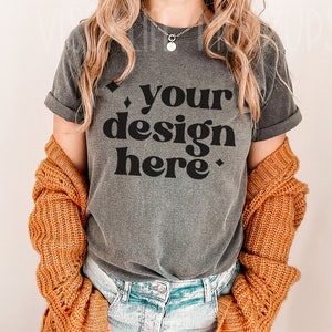 Comfort Colors C1717 | Pepper Shirt Mockup | Comfort Color Pepper Shirt | Model Mockup| Halloween mockup