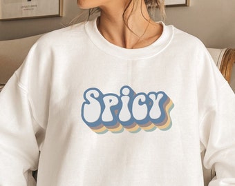 Pikantna, gorąca bluza, pikantny sweter vintage, pikantny okrągły dekolt, prezent dla dziewczyny, pikantna bluza, pikantny sweter z lat 70., pikantny, uroczy top