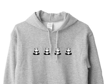 Panda Hoodie, Panda Icon Hoodie, Panda Lover Sweatshirt, Panda Hooded Sweater, Panda Icon Gift, Panda Lover ADULTS UNISEX Hoodie Sweater