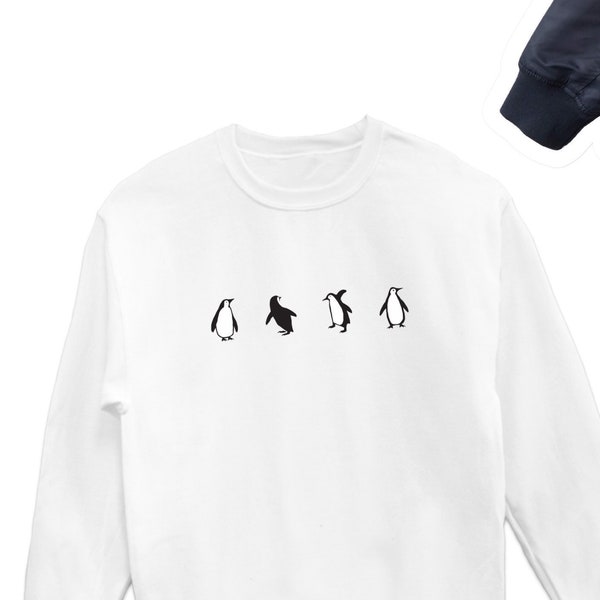 Penguin Sweatshirt, Cute Penguins Lover Sweater, Penguin Crewneck, Penguin Design Cute Gift, Penguin Crewneck, Animal Love UNISEX Sweatshirt