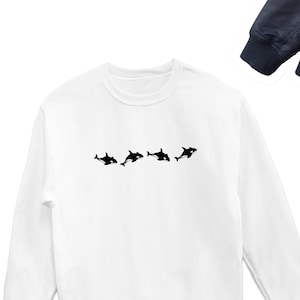 Whale Sweatshirt, Killer Whale Sweater, Whale Sweatshirts, Whale Crewneck, Ocean Lover Unisex Sweatshirts