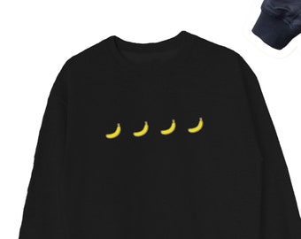 Bananen-Sweatshirt, süßer Bananen-Liebhaber-Pullover, Bananen-Ikonen-Crewneck, Bananen-Design-Geschenk, Bananenliebe-Crewneck, Obst-Liebhaber UNISEX-Sweatshirt