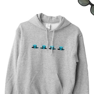 Alien Hoodie, Happy Alien Hoodie, Alien Design Sweatshirt, Alien Hooded Sweater, Happy Alien Gift, Alien Design ADULTS UNISEX Hoodie Sweater