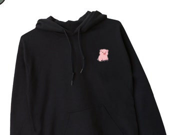 Pig Hoodie, Cute Pig Hoodie, Fun Pork Lover Sweatshirt, Pig Hooded Sweater, Cute Pork Gift, Pigs Lover Friend ADULTS UNISEX Hoodie
