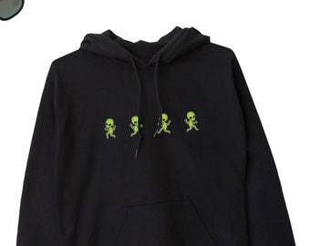 Alien Hoodie, Raumschiff Alien Hoodie, süßes Alien Sweatshirt, Alien Kapuzenpullover, Raumschiff Alien Geschenk, süßes Alien ADULT UNISEX Hoodie Geschenk