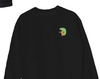 Lizard Sweatshirt, Cute Reptile Sweater, Lizard Lover Crewneck, Reptile Friend Gift, Lizard Crewneck, Reptile Lizard Gift UNISEX Sweatshirt