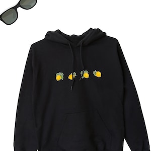 Lemon Hoodie, Cute Lemon Hoodie, Funny Fruit Sweater, Lemon