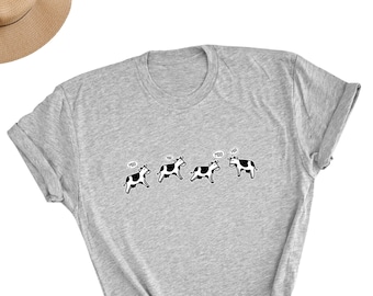 牛の鳴き声シャツ、牛好きの方へのギフトTシャツ、動物牛のギフトTシャツ、ベジタリアン牛のギフトTシャツ、牛デザインのミニマリストシャツ、牛好きの方へのギフトTシャツ