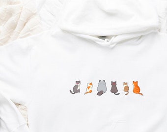 Katzen Hoodie, süße Katzen Liebhaber Pullover, Katzen Sweatshirt, Katzen Symbol Geschenk, Kätzchen Liebhaber Niedlicher Hoodie Geschenk Katzenliebhaber Freund, Katzen UNISEX Hoodie