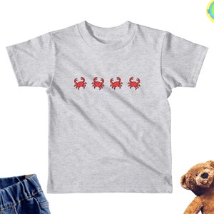 Crab Kids Shirt, Cute Crab Child Tee, Cute Red Crab Kids T-Shirt, Crab Baby Bodysuit, Cute Red Crab Baby Gift, KIDS UNISEX GIFT