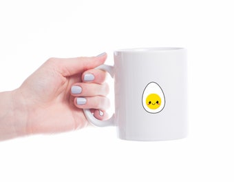 Egg Coffee Mug, Egg Custom  Mug, Cute Egg Coffee Cup, Eggs Lover Mug, Gift for Him, Gift for Her, Co-worker Gift