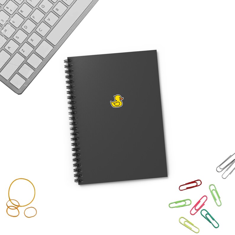 Yellow Duck Spiral Notebook Journal, Duck Journal Gift, Gift for Duck ...