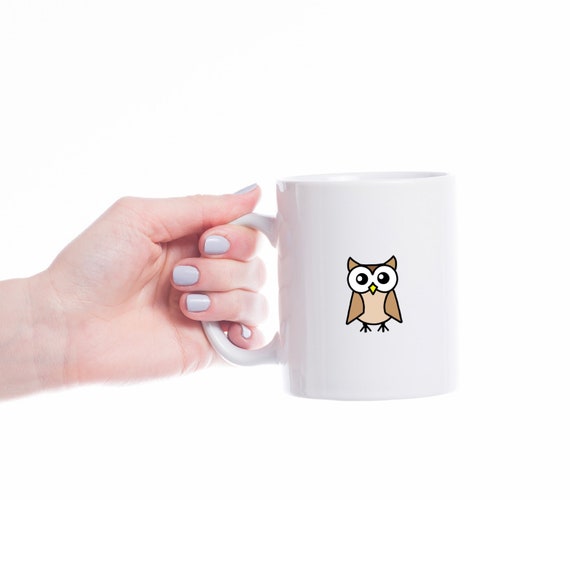 Funny Cute Green Owl Pattern Travel Mug – Amy's Coffee Mugs