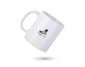 Duck Mallard Coffee Mug, Cute Duck Mug, Ducks Custom Coffee Cup, Cute Duck Mug, Cute Duck Lover Coffee Cup, Gift for Him, Gift for Her