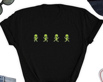 Alien Shirt, Funny Alien Tee Shirt, Alien Tee Top, Funny Alien T-Shirt,  Alien Gift Shirt, Fun Alien Icon Friends UNISEX Shirt Gift