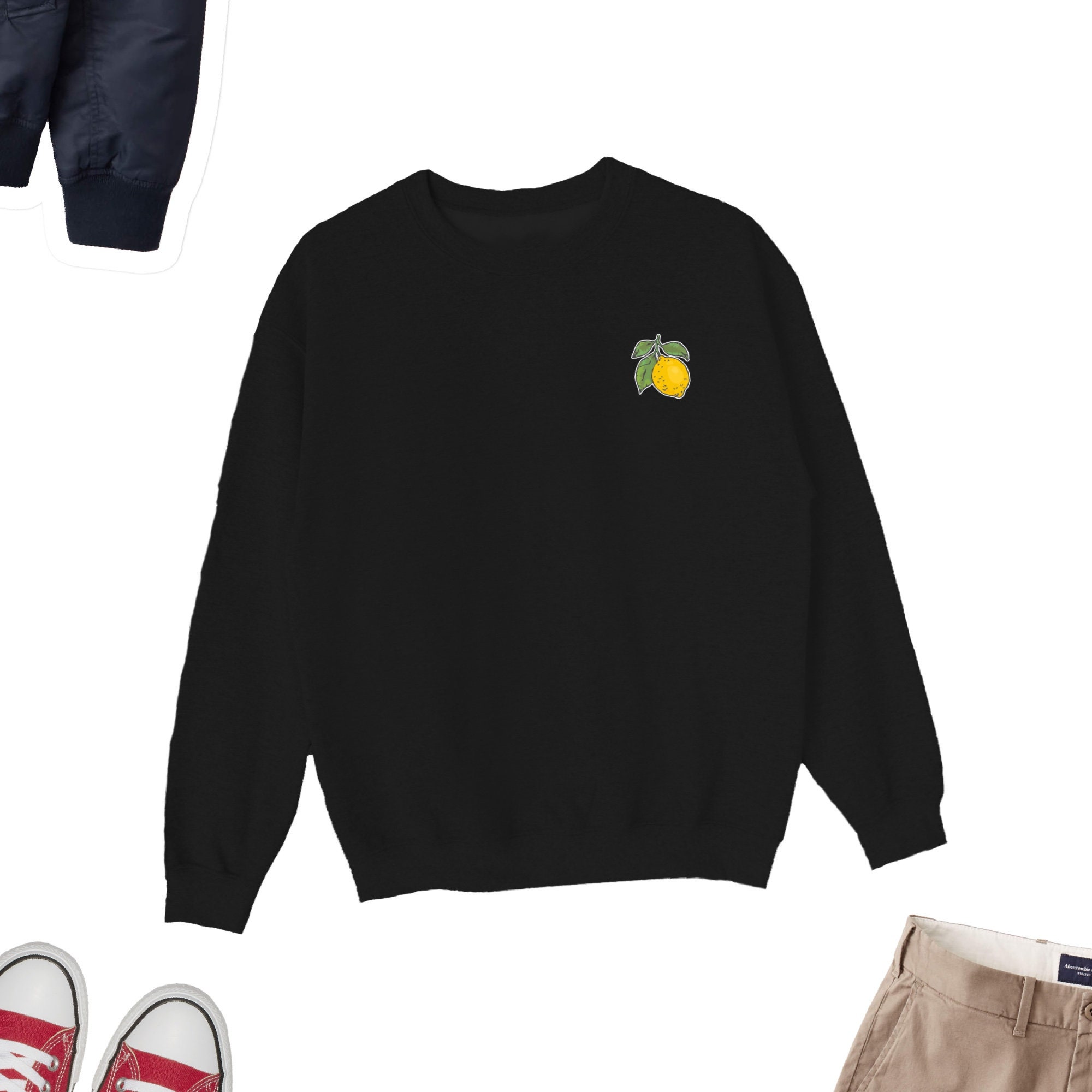 Lemon Sweatshirt, Lemons Lover Sweater, Lemon Sweatshirts, Lemon