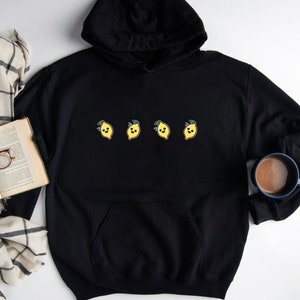 Lemon Hoodie, Cute Lemon Hoodie, Funny Fruit Sweater, Lemon