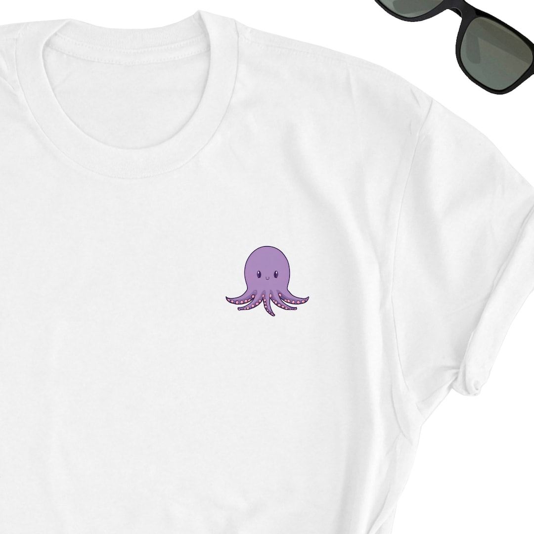 Octopus Shirt, Cute Octopus Tee Shirt, Octopus Icon Tee Top, Squid T