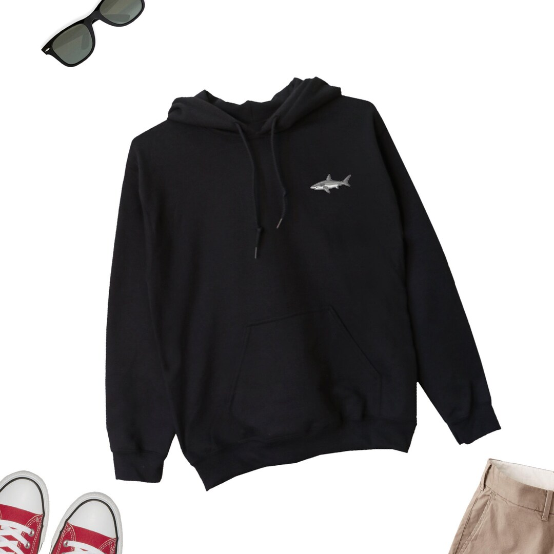 Shark Print Hoodie Male And Female Couples Wear Pullover Long Sleeve Sweater