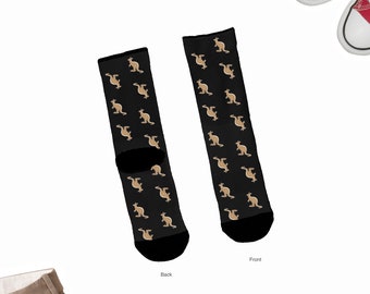 Kangaroo Socks, Cute Kangaroo Socks, Kangaroos Socks, Cute Kangaroo Socks, Kangaroo Lover Socks, Kangaroos Gifts, Cute Kangaroo Socks Gift