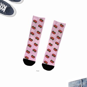 Strawberry Socks, Strawberry Lover Socks, Cute Strawberry Socks, Cute Strawberries Socks, Strawberry lover Socks, Cute Strawberry Gifts