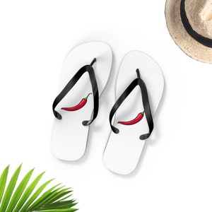 Chili Pepper Flip-Flops, Chilis Flip Flops, Chili Pepper Sandalen, würziges Chili Geschenk, Chilis Chilis Geschenk, Fun Chili Pepper Geschenk, UNIS