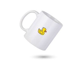 Yellow Duck Coffee Mug, Cute Duck Mug, Duck Custom Coffee Cup, Duck Mug, Duck Lover Coffee Cup, Gift for Him, Gift for Her, Gift Duck Lover