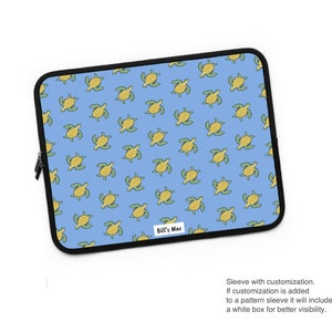 Turtle Laptop iPad Sleeve, Sea Turtle Laptop Sleeve, Cute Turtle Laptop ...