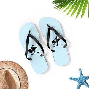 Surfer Flip-Flops, Surf Icon Flip Flops, Surfer Sandals, Surf Lover Gift, Surf Icon Gift, Fun Surfer Gift, UNISEX Flip-Flops