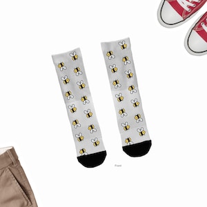 Bee Socks, Cute Bee Socks, Bees Lover Socks, Cute Bee Socks, Bee lover Socks, Bees Lover Gifts, Cute Bee Socks Gift