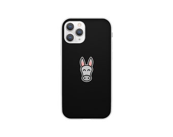 Funda para iPhone con diseño de burro, funda transparente y resistente con icono de burro, ideal como regalo para un amigo burro, funda para iPhone X 11, 12 y 13 con diseño de burro